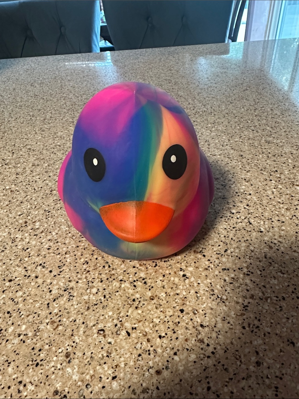 Colorful Rainbow Squeezy Duck